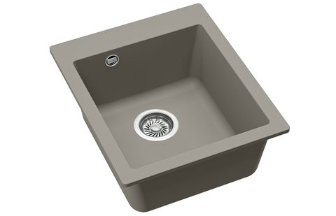 Granitový dřez HELIKA SQS100 – SIMPLEX – barva Argent (stříbrošedá)