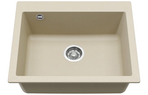 Granitový dřez HELIKA SQS101 – SIMPLEX – barva Silica (světle šedá)