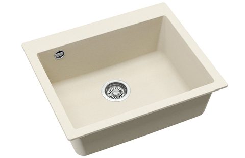 Granitový dřez HELIKA SQS101 – SIMPLEX – barva Mandlová