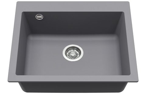 Granitový dřez HELIKA SQS101 – SIMPLEX – barva Alumetalíza (šedá)