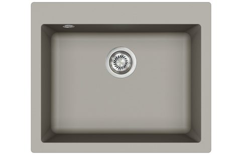Granitový dřez HELIKA SQS101 – SIMPLEX – barva Argent (stříbrošedá)