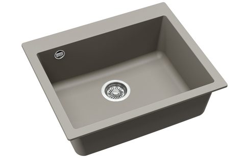 Granitový dřez HELIKA SQS101 – SIMPLEX – barva Argent (stříbrošedá)