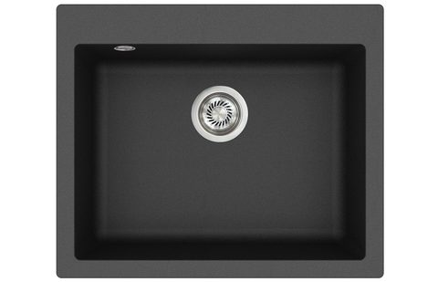 Granitový dřez HELIKA SQS101 – SIMPLEX – barva Černá metalíza
