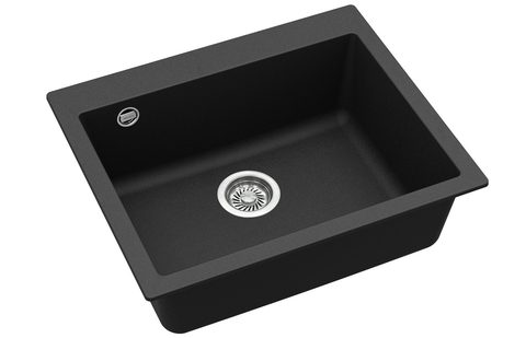 Granitový dřez HELIKA SQS101 – SIMPLEX – barva Černá metalíza