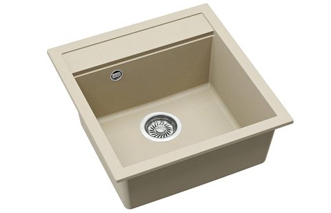 Granitový dřez HELIKA SQT100 – TESA – barva Silica (světle šedá)