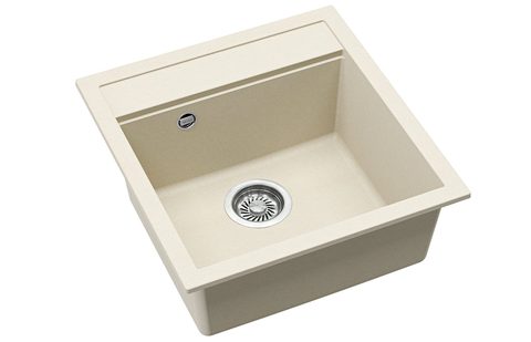 Granitový dřez HELIKA SQT100 – TESA – barva Mandlová