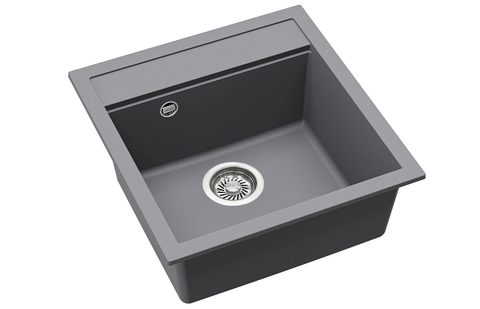 Granitový dřez HELIKA SQT100 – TESA – barva Alumetalíza (šedá)