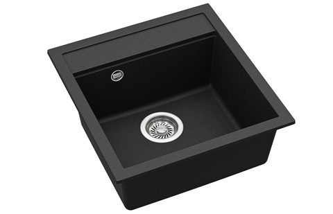 Granitový dřez HELIKA SQT100 – TESA – barva Černá metalíza