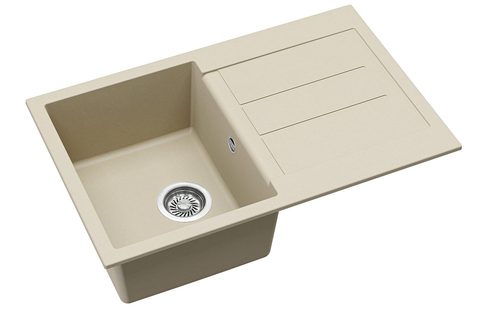 Granitový dřez HELIKA SQT101 – TESA – barva Silica (světle šedá)