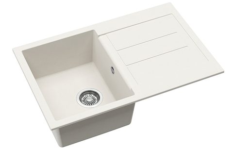 Granitový dřez HELIKA SQT101 – TESA – barva Alba (bílá)