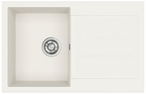 Granitový dřez HELIKA SQT101 – TESA – barva Alba (bílá)