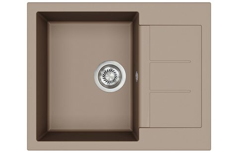 Granitový dřez HELIKA SQT102 – TESA – barva Mocha (teplá hnědá)