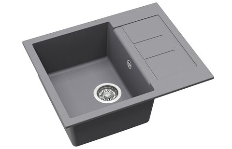 Granitový dřez HELIKA SQT102 – TESA – barva Alumetalíza (šedá)