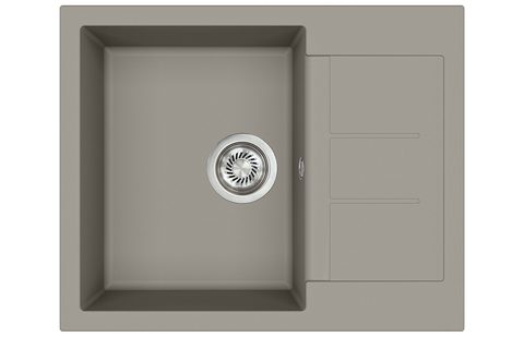 Granitový dřez HELIKA SQT102 – TESA – barva Argent (stříbrošedá)