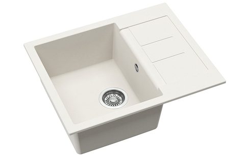 Granitový dřez HELIKA SQT102 – TESA – barva Alba (bílá)