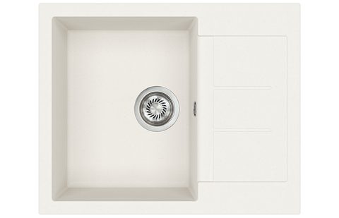 Granitový dřez HELIKA SQT102 – TESA – barva Alba (bílá)