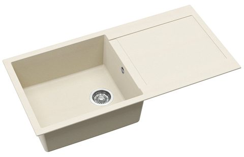 Granitový dřez HELIKA SQT103 – TESA PLUS – barva Mandlová