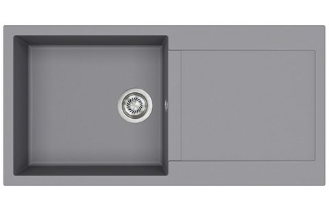 Granitový dřez HELIKA SQT103 – TESA PLUS – barva Alumetalíza (šedá)