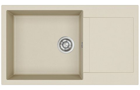 Granitový dřez HELIKA SQT104 – TESA PLUS – barva Silica (světle šedá)