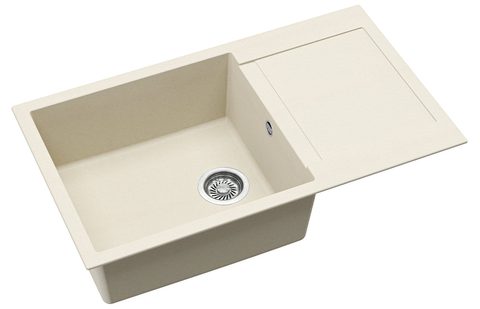 Granitový dřez HELIKA SQT104 – TESA PLUS – barva Mandlová