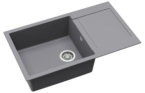 Granitový dřez HELIKA SQT104 – TESA PLUS – barva Alumetalíza (šedá)