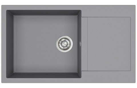 Granitový dřez HELIKA SQT104 – TESA PLUS – barva Alumetalíza (šedá)