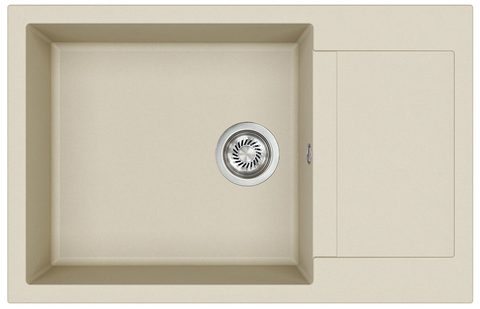 Granitový dřez HELIKA SQT105 – TESA PLUS – barva Silica (světle šedá)