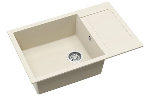 Granitový dřez HELIKA SQT105 – TESA PLUS – barva Mandlová