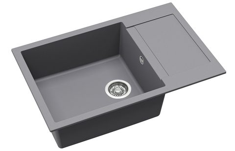 Granitový dřez HELIKA SQT105 – TESA PLUS – barva Alumetalíza (šedá)