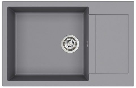 Granitový dřez HELIKA SQT105 – TESA PLUS – barva Alumetalíza (šedá)