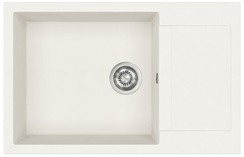 Granitový dřez HELIKA SQT105 – TESA PLUS – barva Alba (bílá)