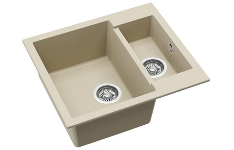 Granitový dřez HELIKA SQT150 – TESA – barva Silica (světle šedá)