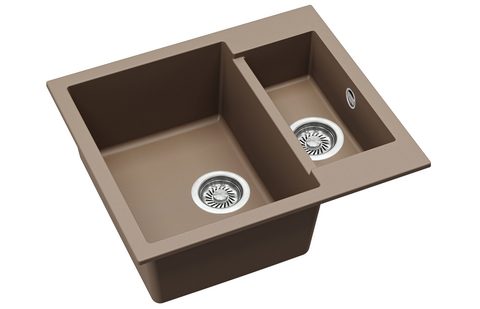 Granitový dřez HELIKA SQT150 – TESA – barva Mocha (teplá hnědá)