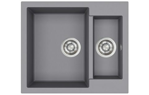 Granitový dřez HELIKA SQT150 – TESA – barva Alumetalíza (šedá)