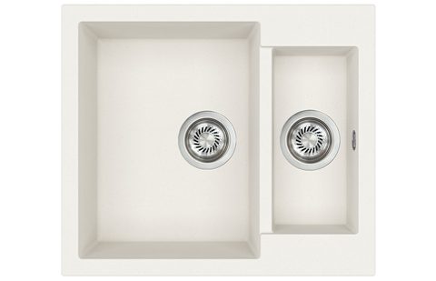Granitový dřez HELIKA SQT150 – TESA – barva Alba (bílá)