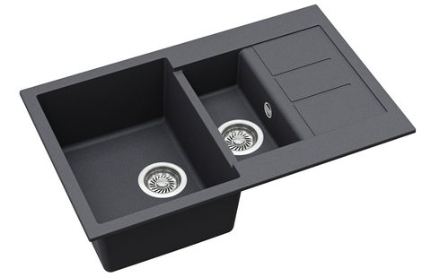 Granitový dřez HELIKA SQT151 – TESA – barva Grafit