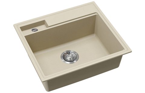 Granitový dřez HELIKA SQU100 – QUADRO – barva Silica (světle šedá)