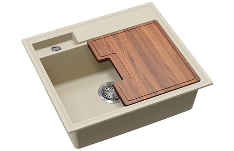 Granitový dřez HELIKA SQU100 – QUADRO – barva Silica (světle šedá)