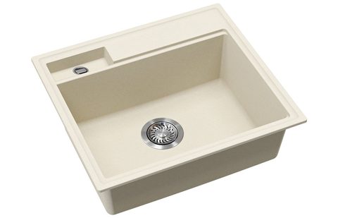 Granitový dřez HELIKA SQU100 – QUADRO – barva Mandlová