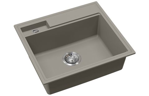 Granitový dřez HELIKA SQU100 – QUADRO – barva Argent (stříbrošedá)