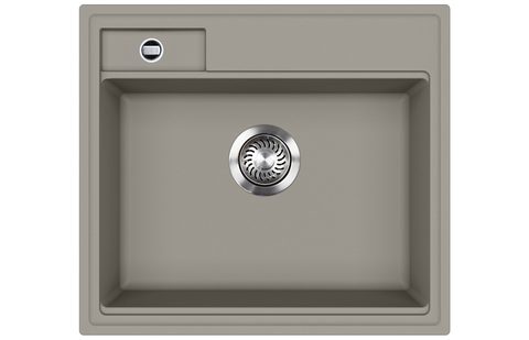 Granitový dřez HELIKA SQU100 – QUADRO – barva Argent (stříbrošedá)