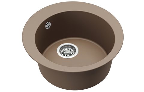 Granitový dřez HELIKA SR100 – CLARUS – barva Mocha (teplá hnědá)