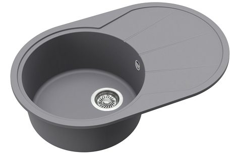 Granitový dřez HELIKA SR101 – CLARUS – barva Alumetalíza (šedá)
