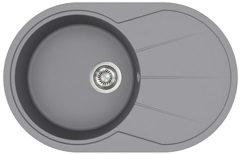 Granitový dřez HELIKA SR101 – CLARUS – barva Alumetalíza (šedá)