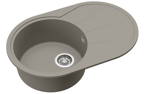 Granitový dřez HELIKA SR101 – CLARUS – barva Argent (stříbrošedá)
