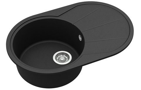 Granitový dřez HELIKA SR101 – CLARUS – barva Černá metalíza