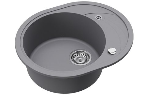 Granitový dřez HELIKA SR102 – CLARUS – barva Alumetalíza (šedá)
