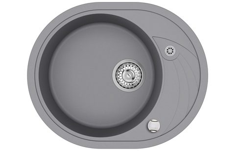 Granitový dřez HELIKA SR102 – CLARUS – barva Alumetalíza (šedá)