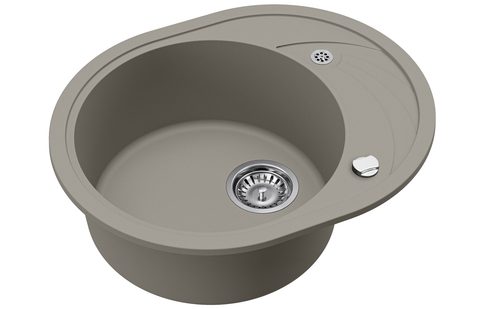 Granitový dřez HELIKA SR102 – CLARUS – barva Argent (stříbrošedá)
