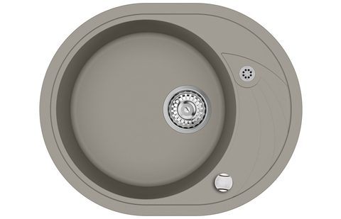 Granitový dřez HELIKA SR102 – CLARUS – barva Argent (stříbrošedá)